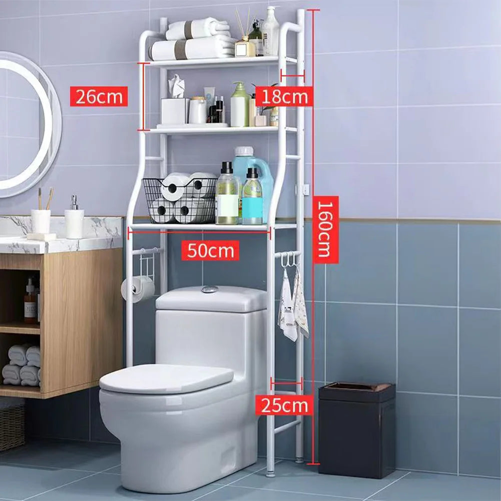 3-Tier Freestanding Over Toilet Storage Shelves, Paper Holder