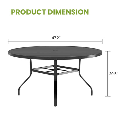 7pc Outdoor Round Patio Table with 6 Chairs