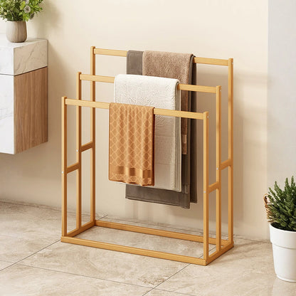 3 Tier Freestanding Wooden Towel Rack