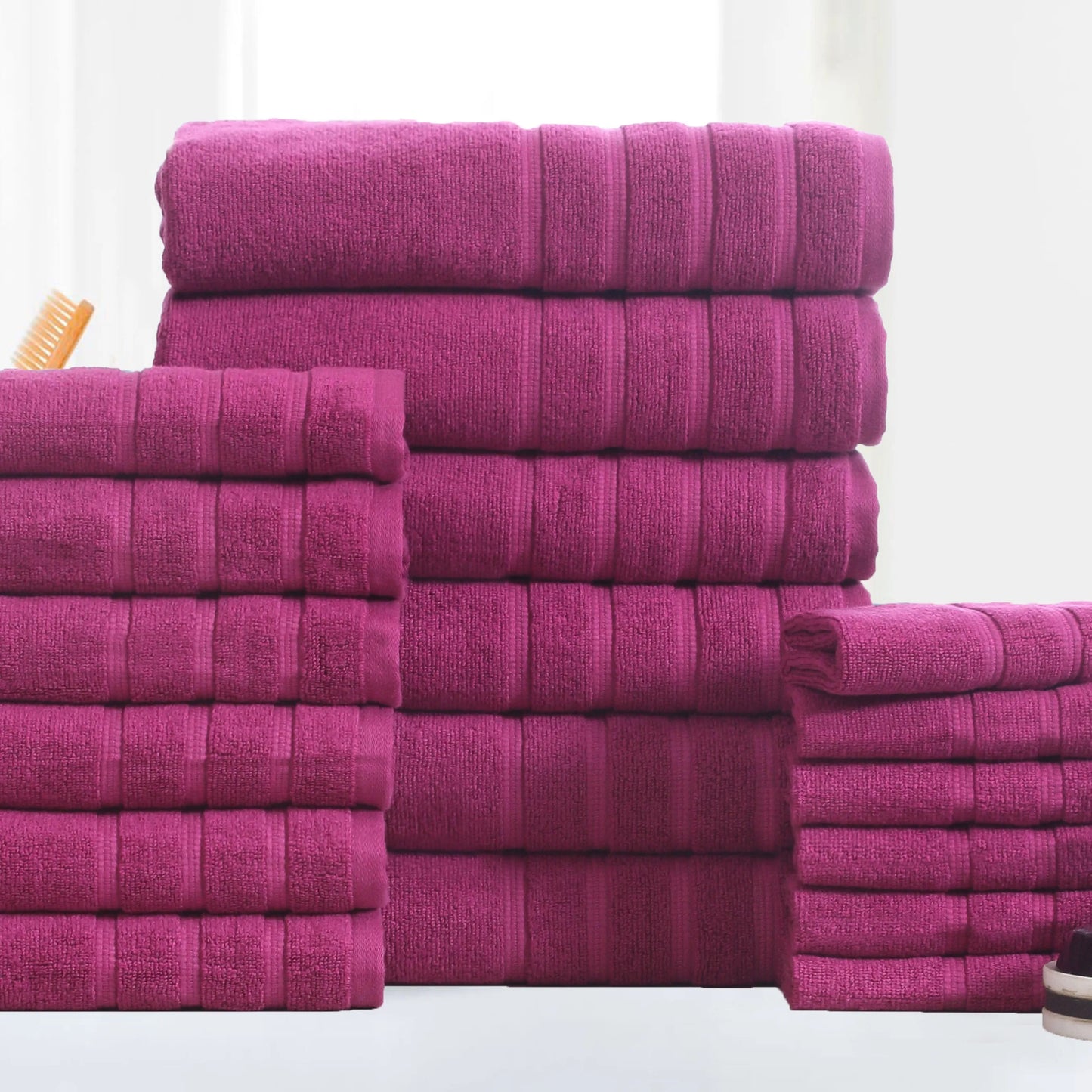 Luxury 18pc Zero Twist Egyptian Cotton Towel Set, Ultra Soft