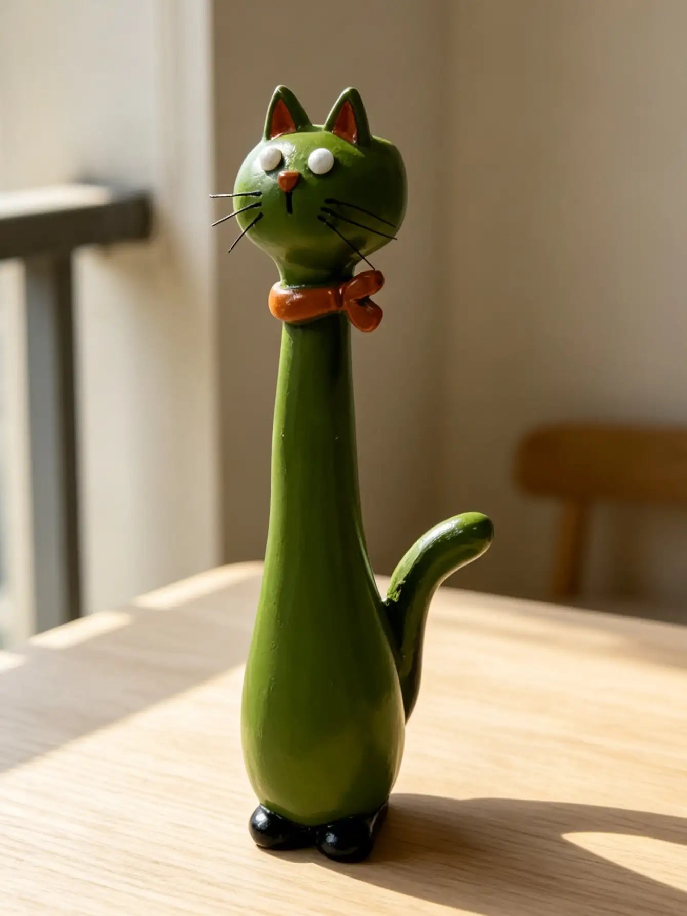 1Pc Creative Healing Cartoon Cat Shaped Resin Flower Vase