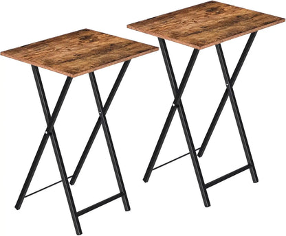 Set (2) Folding TV Tray Tables, Couch and Chairside Table