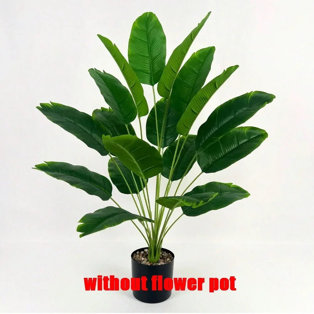 1pc 12-18-24 Leaves, Fake Banana Plants, Real Touch