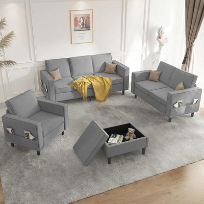 Living Room Sectional Couche(s) Set, 78" Width 3-Seater Small Couch