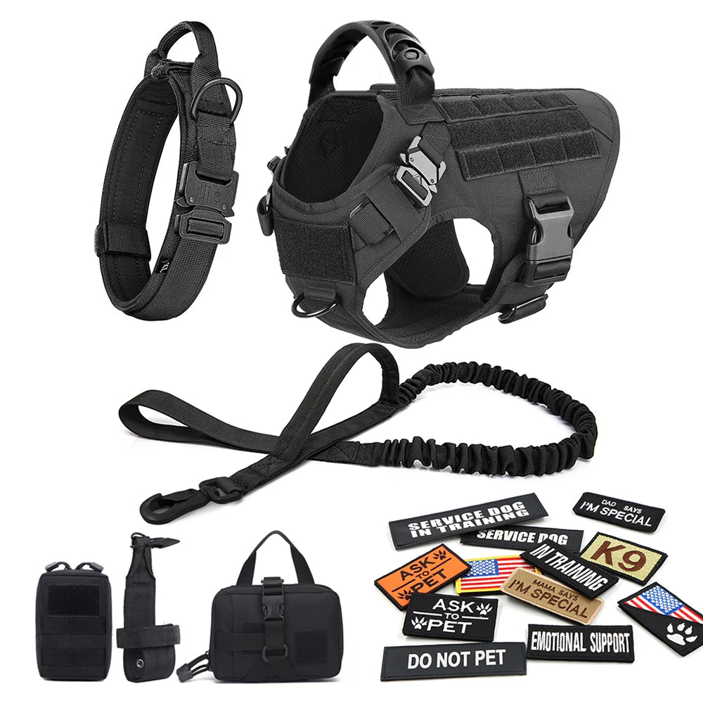 Training Vests, Tactical Dogs Harnesses w/Accessories