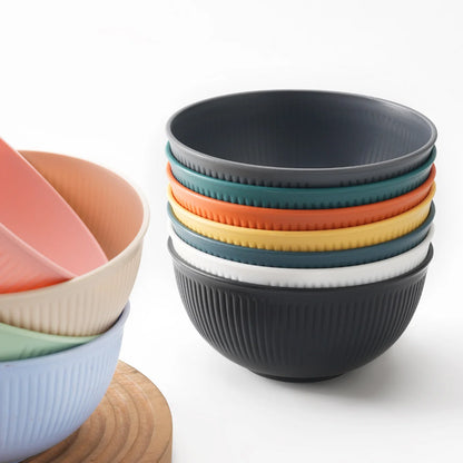8pcs high-value anti-fall plastic bowls