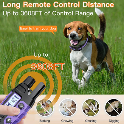 3300' Waterproof Dog Training Collar for 5-120lbs w/Remote Control