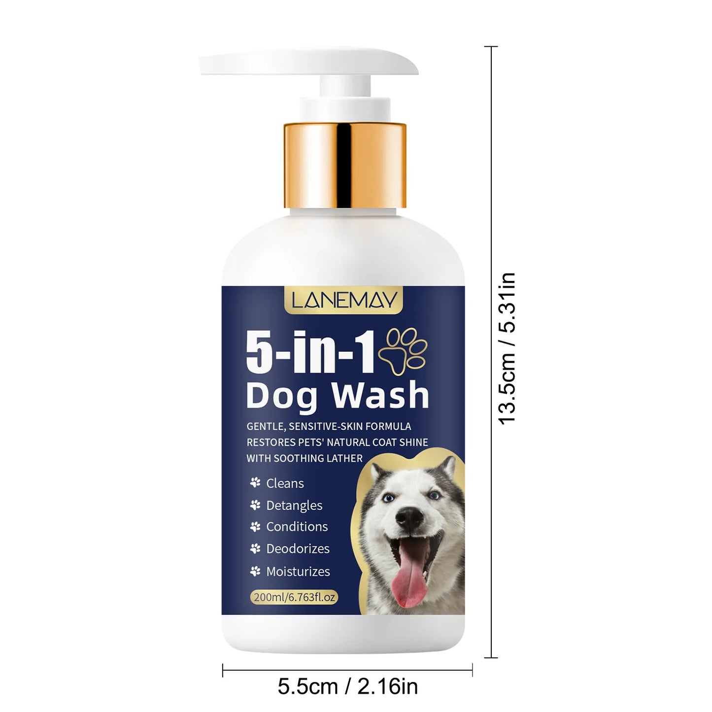 200ml Pet Skin and Hair Shampoo, Pet Cleaning