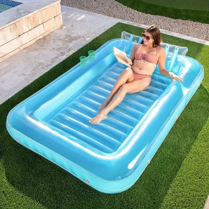 Inflatable Tanning Pool Lounger, Float, 85" x 57"