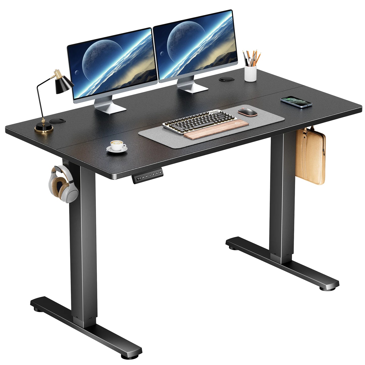 Sit, Standup Adjustable 40"x24" Computer Desk Workstation
