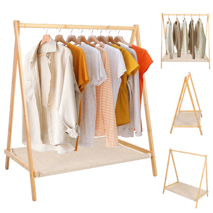 Portable, Foldable Wooden Garment Drying Rack