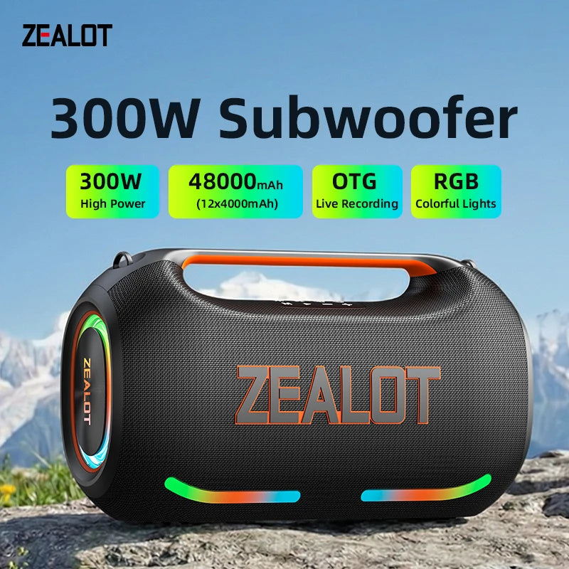 Waterproof ZE41 Bluetooth Speaker, 300W RMS Peak 400W, High Volume, Deep Bass