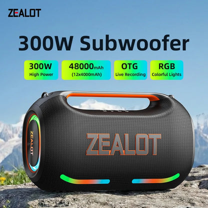 Waterproof ZE41 Bluetooth Speaker, 300W RMS Peak 400W, High Volume, Deep Bass