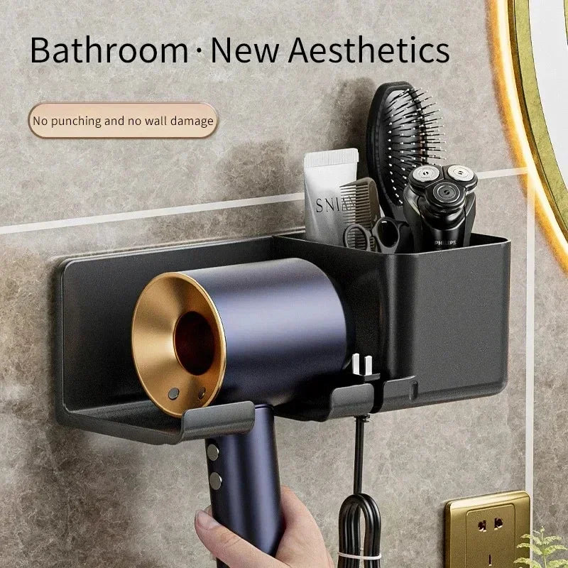 Wall Mount Hair Dryer Organizer, Holder, Suction Cup