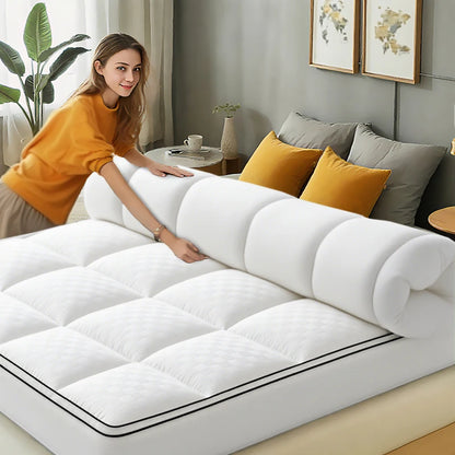 Thick Mattress Cover, Cooling, Noiseless, Breathable, Fitted