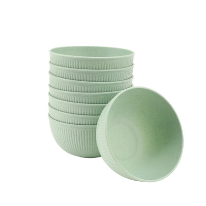 8pcs high-value anti-fall plastic bowls