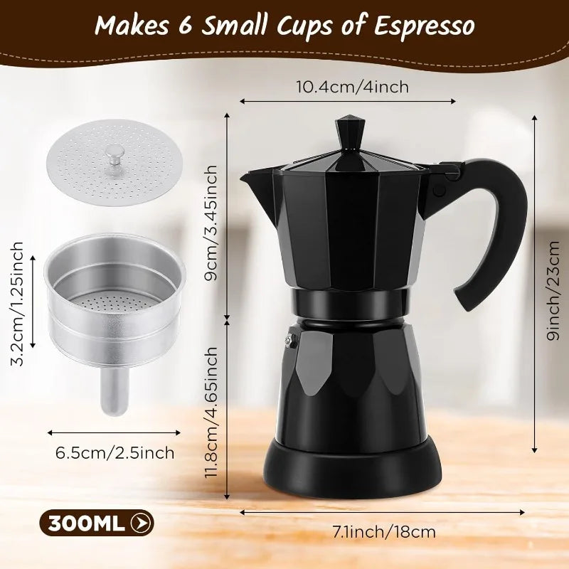 6 Cup Electric Espresso, Coffee, Italian Moka Maker