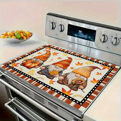 1pc Induction Cooker Protective Pad, 20.47"x28.35" Autumn-themed Heat-Resistant Mat