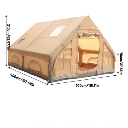 Large Inflatable Camping Tent w/Skylight, Air-Flow & Breathable Mesh Design
