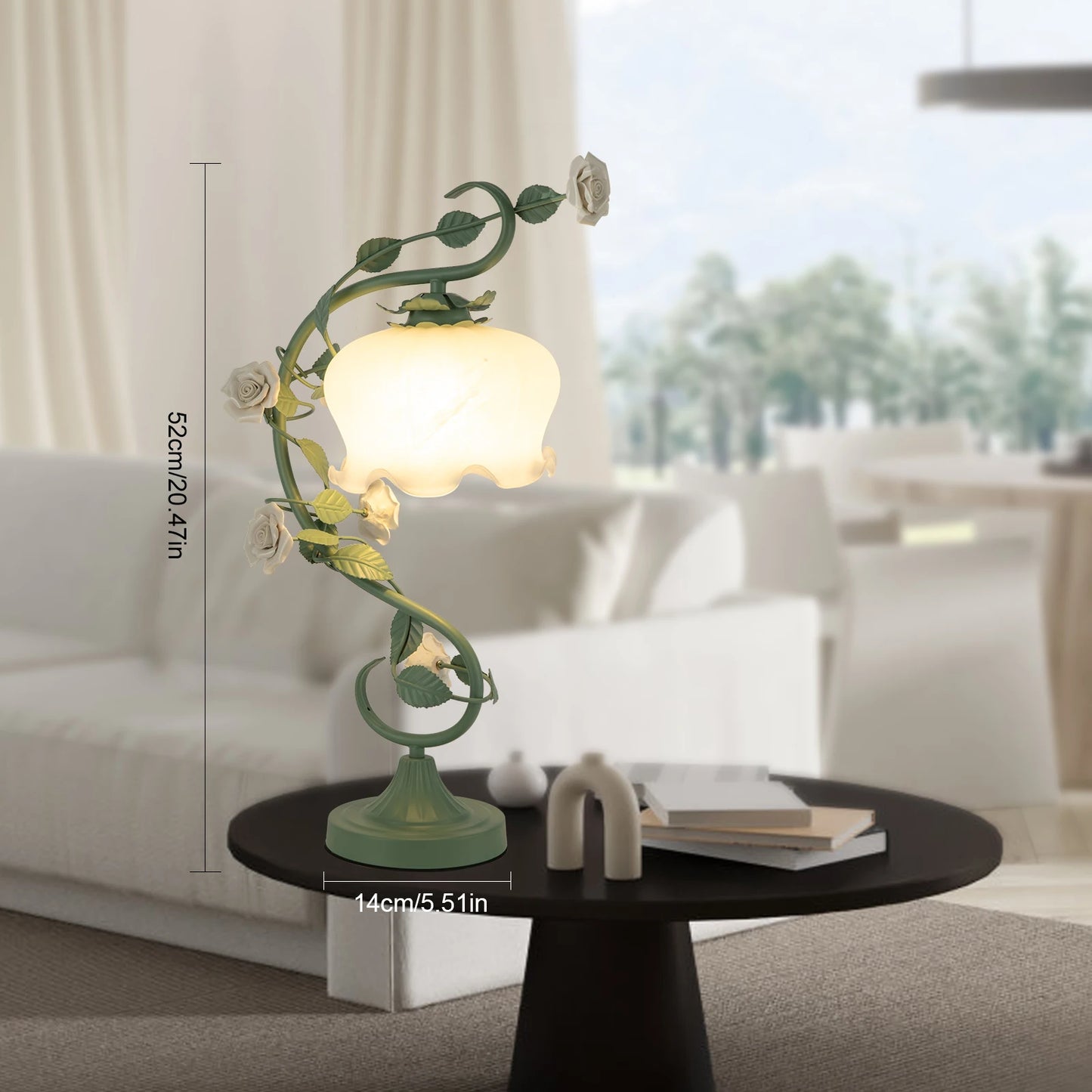 Modern Flower, Rose Petal Table Lamp