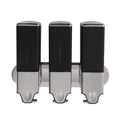 3-Bottles 3*500ml Wall Mount Shower Soap Shampoo Conditioner Dispenser