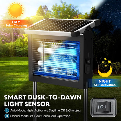 4500V Mosquito, Bug Zapper with Panel Sensor, Waterproof