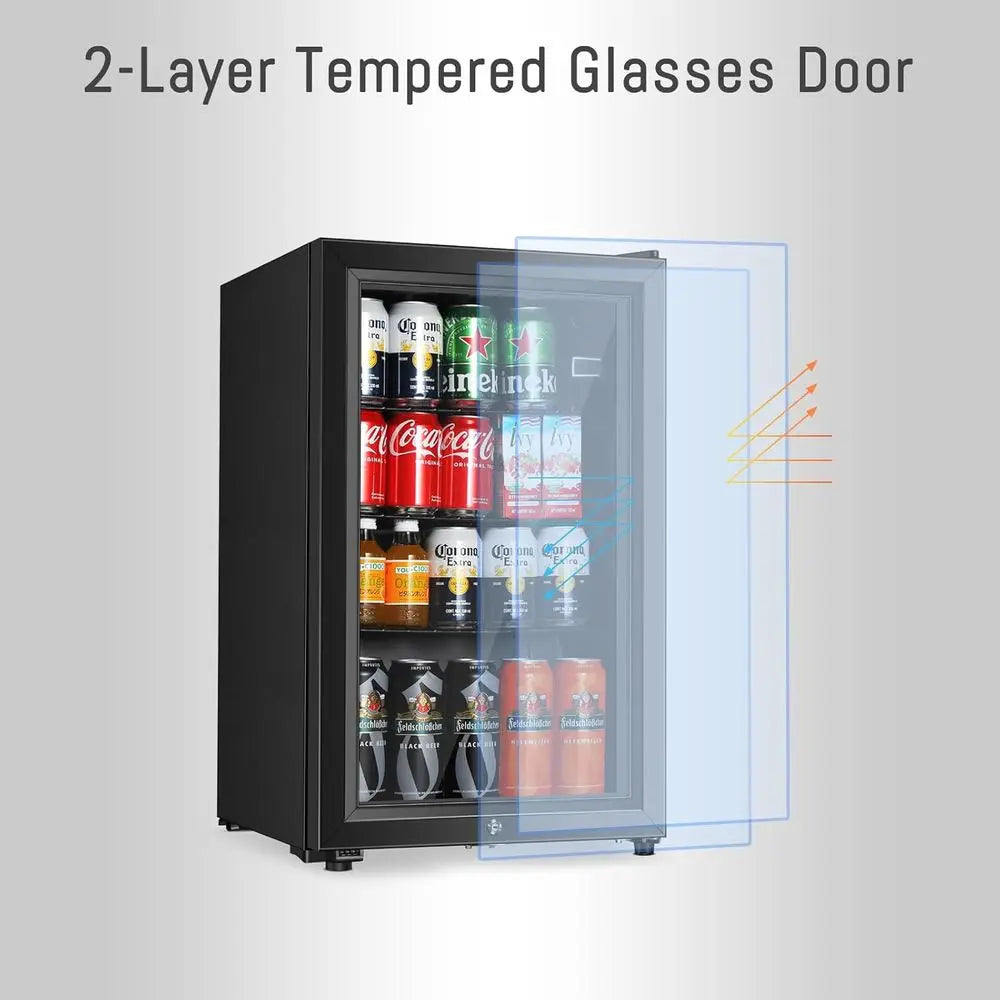 2.3 cu. ft. Mini Glass Door Beverage Cooler w/Adjustable Shelves