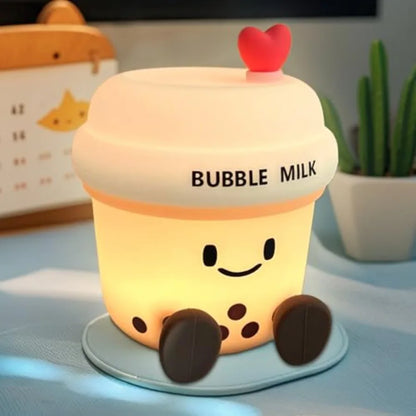 Cute Loving Night Light, 3-Level Dimmable Soft Light, Timed, Rechargeable, Silicone