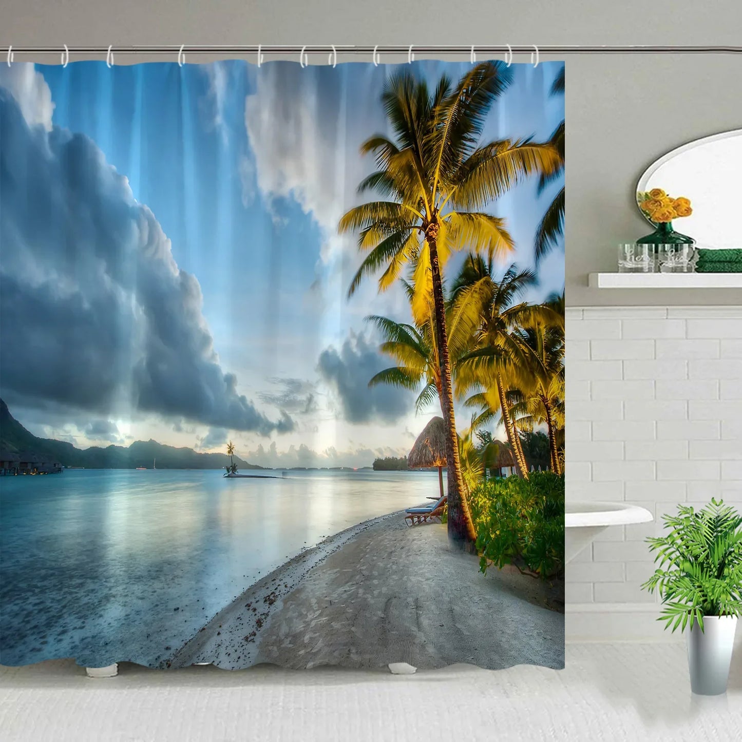 Hawaii Landscape Outdoor Shower Curtain I