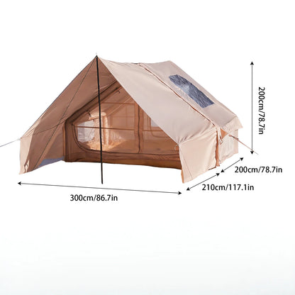Large Inflatable Camping Tent w/Skylight, Air-Flow & Breathable Mesh Design