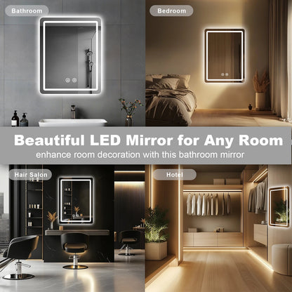 20"x28" Fogless LED Bathroom Vanity Mirror with Backlit Lights