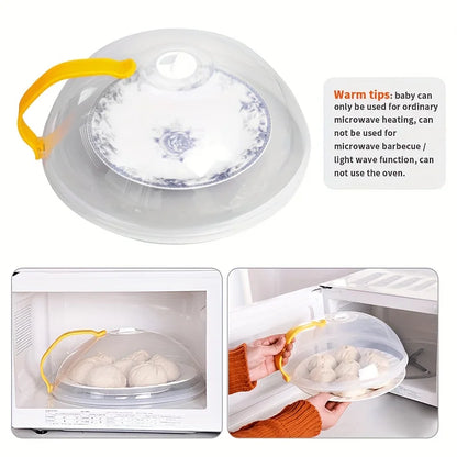 Microwave Splash Proof Cover w/Steam Vents & Easy Grip Handle