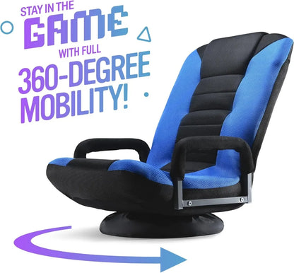 Swivel Floor Gaming Chair, Video Lounger, 6 Different Positions