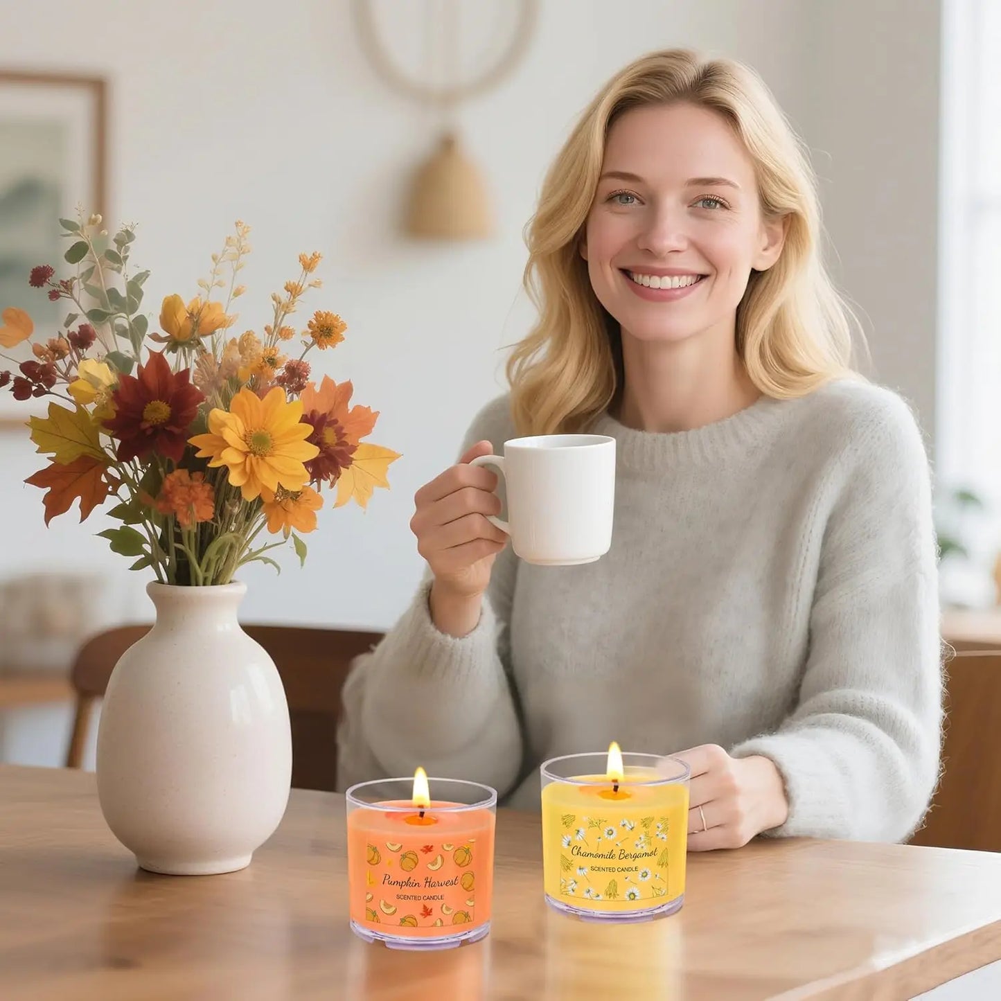 12 Pack Fall Scented Soy Mini Candles
