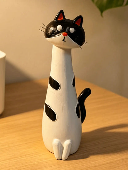 1Pc Creative Healing Cartoon Cat Shaped Resin Flower Vase
