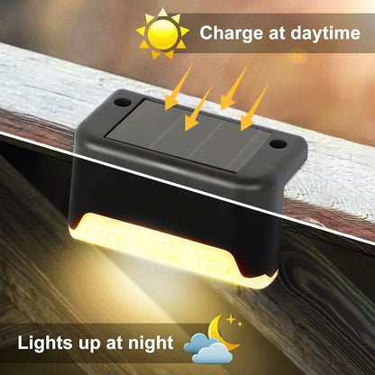 Outdoor Waterproof Solar Lights, Garden, Landscape, Step and Fence Lights