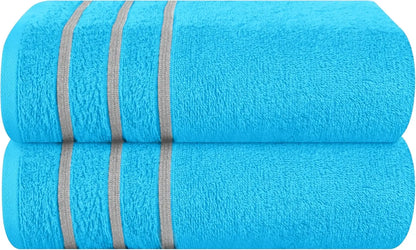 2pc Oversized Bath Towels 28x55" – Ultra Absorbent Quick-Dry