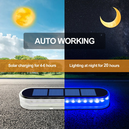 4 Pack Solar LED Deck Lights Blue Auto On/OFF Outdoor Waterproof