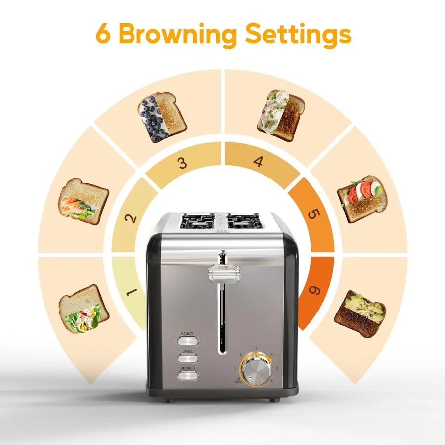 Xtra Wide Slot, Stainless Steel Toaster, 6 Browning Setting
