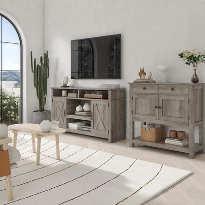 2-Door Cabinet, Console Table, Storage Shelf, Coffee Bar