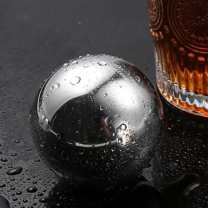 38MM Reusable Stainless Steel Ice Cube, Cooling Metal Ice Balls Set