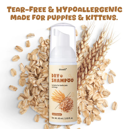 Pet Shower Gel Shampoo, Dry Cleaning Foam Without Rinse