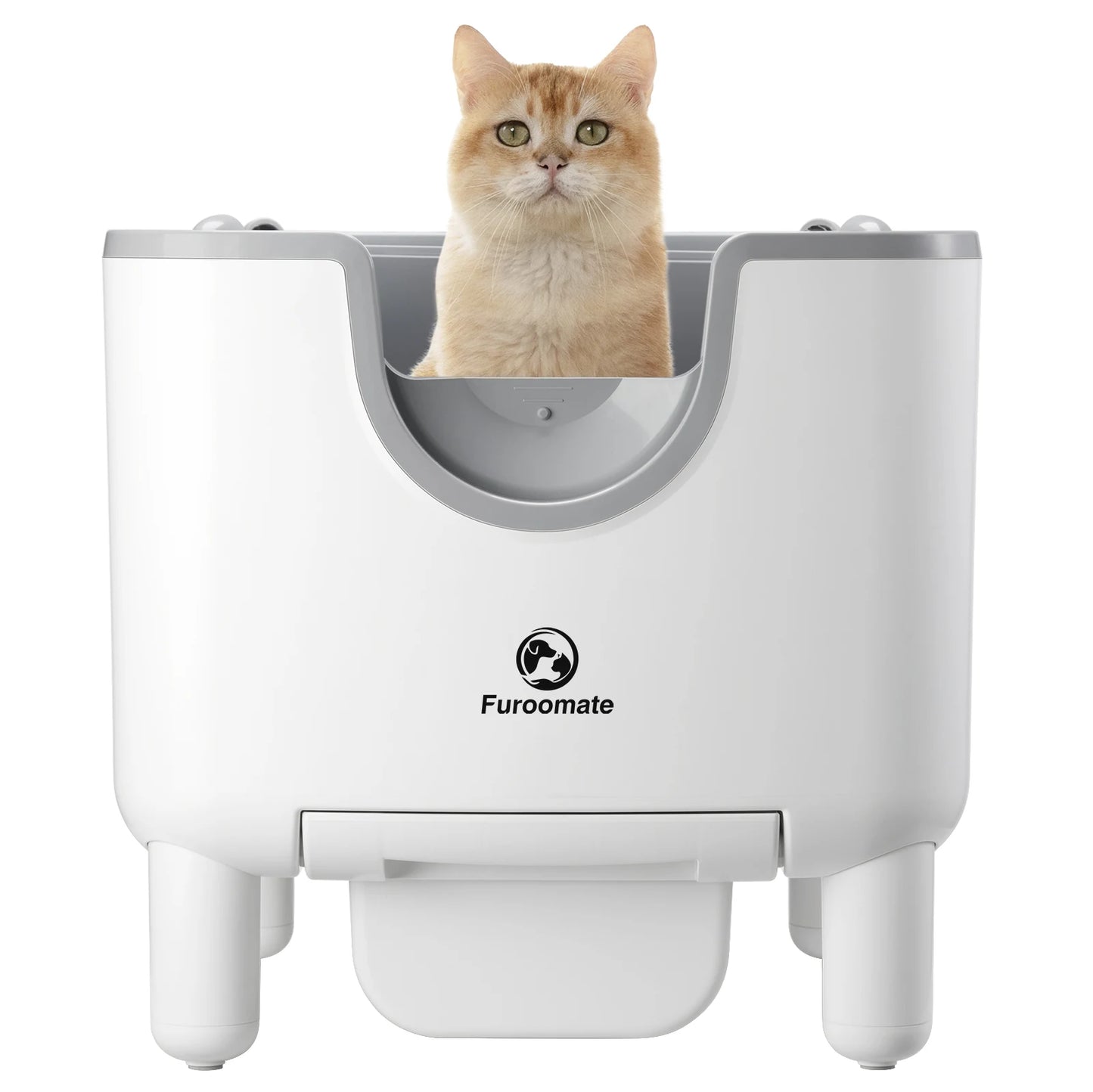 Automatic Self-Cleaning Litter Box, Open Top w/ Odor Control
