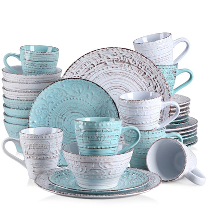 16 and 32pc Complete Ceramic Stoneware Dinner Set