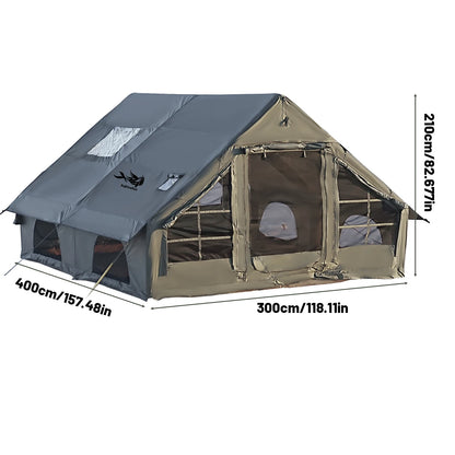 Large Inflatable Camping Tent w/Skylight, Air-Flow & Breathable Mesh Design