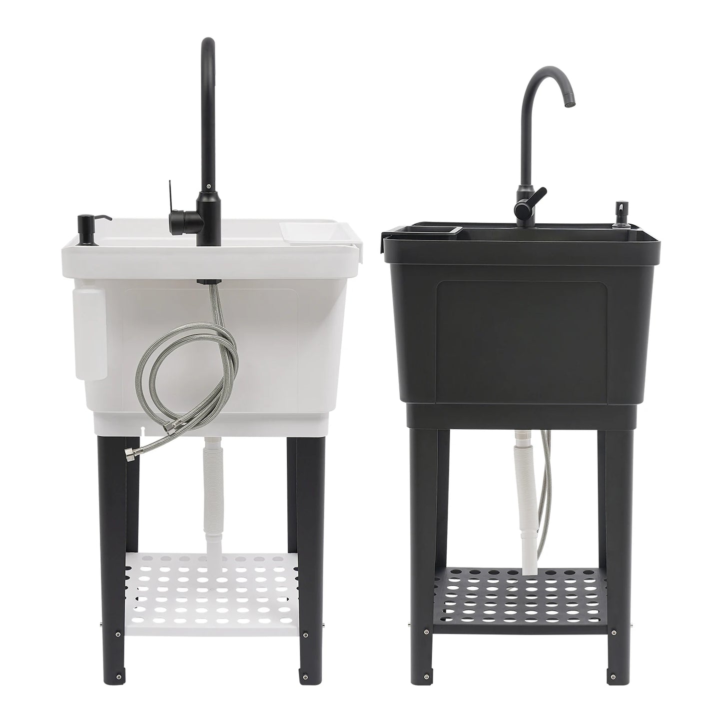Freestanding Laundry, Utility Sink w/Soap Dispenser