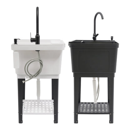Freestanding Laundry, Utility Sink w/Soap Dispenser