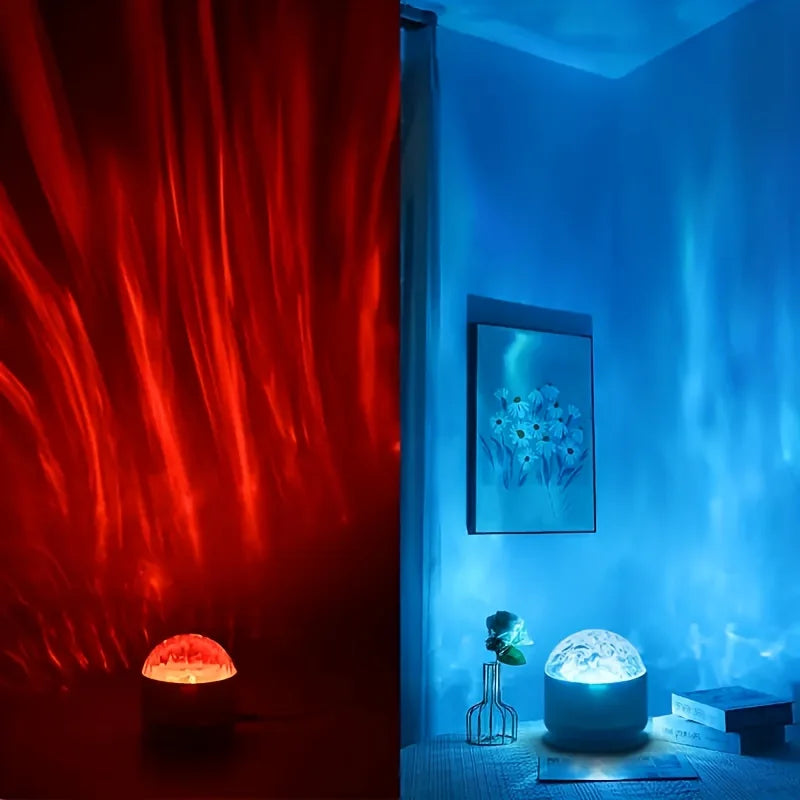 Starry Sky Galaxy Aurora Projector LED Night Light, 16 Colors
