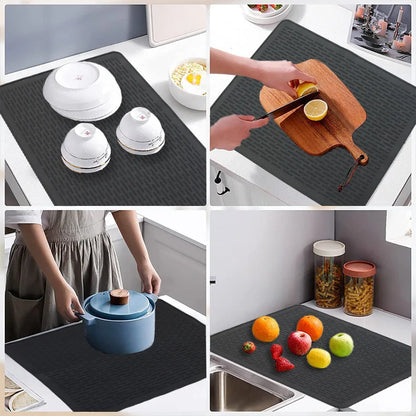 XL Multi-Use Mat Silicone Cooktop Protector, 71x51cm, Black