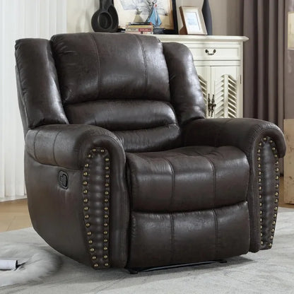 Classic and Traditional Manual Recliner Chair, Leather